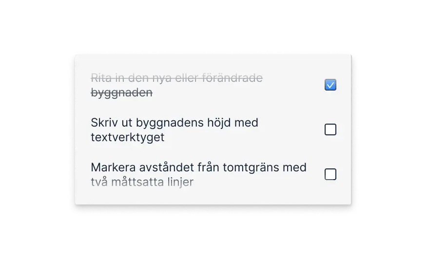 Checklistan i Ritabygglov